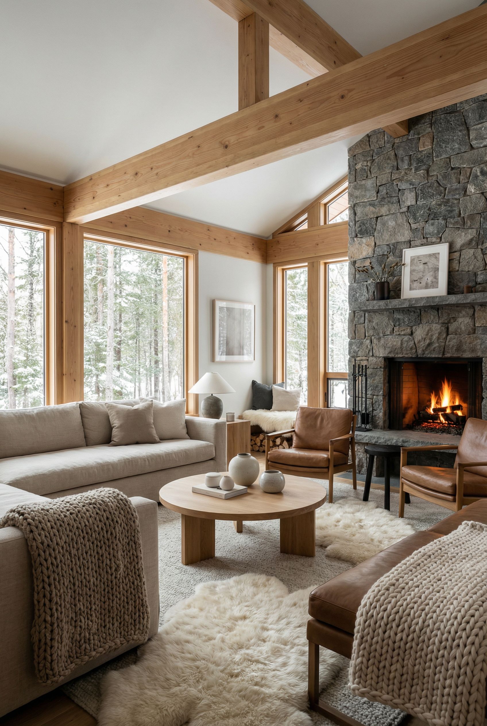 $100,000 Scandinavian Cozy Living Room