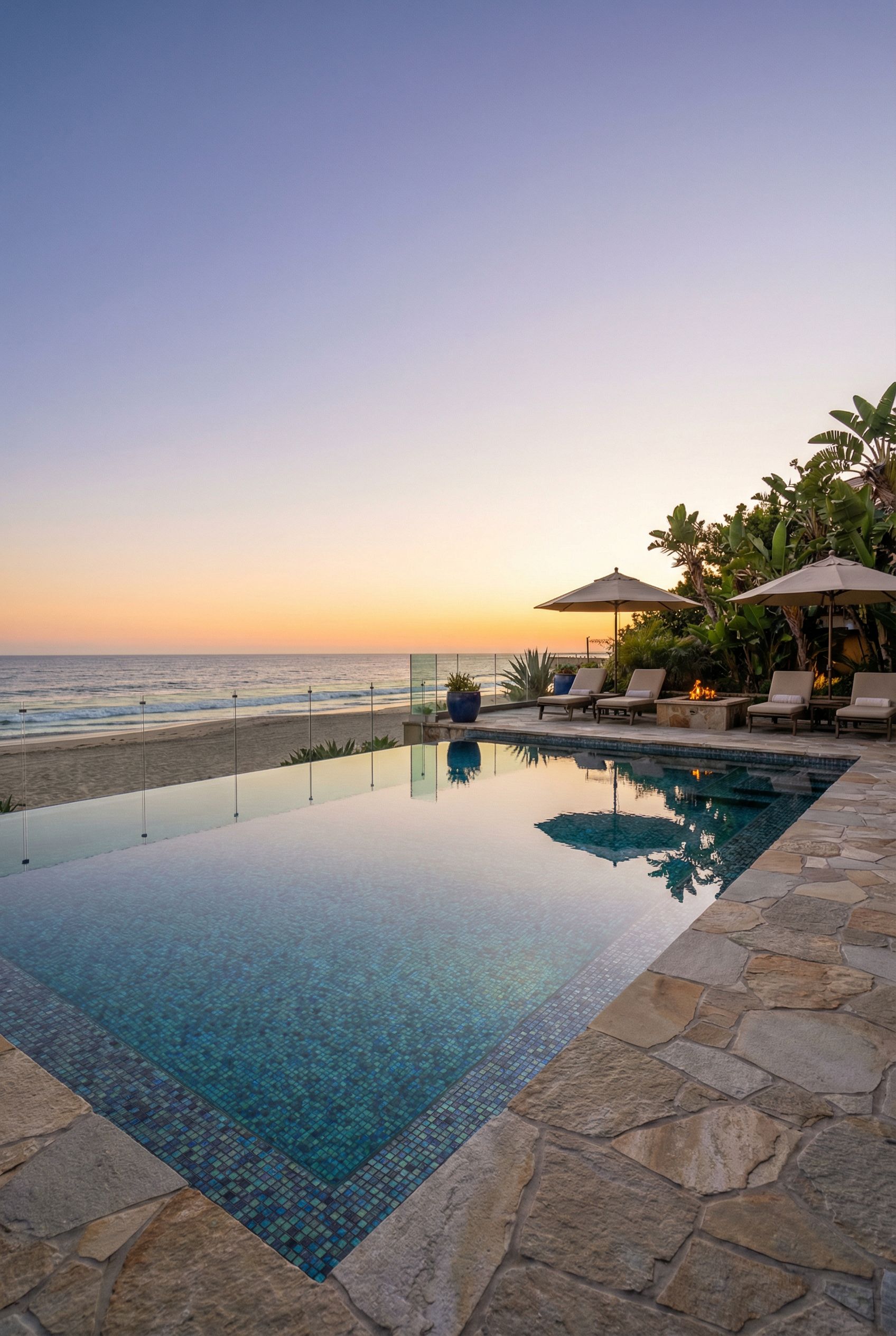 Beachfront Luxury Backyard Pool Sanctuary
