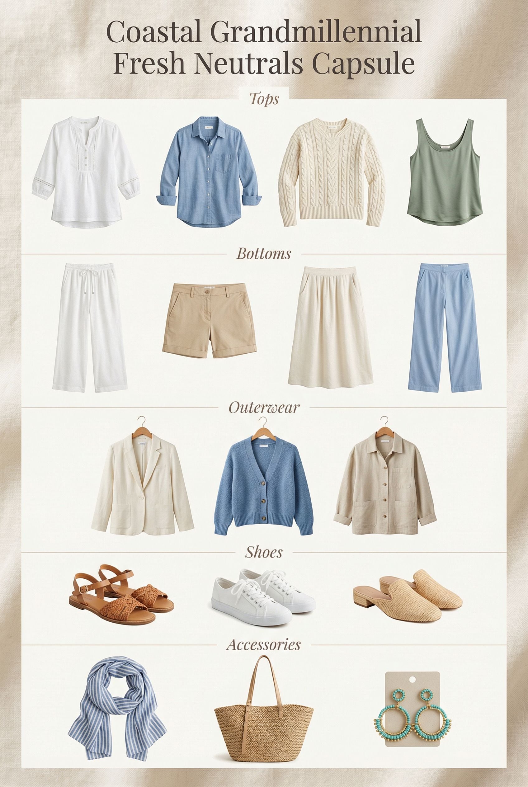 Coastal Grandmillennial Fresh Neutrals Capsule