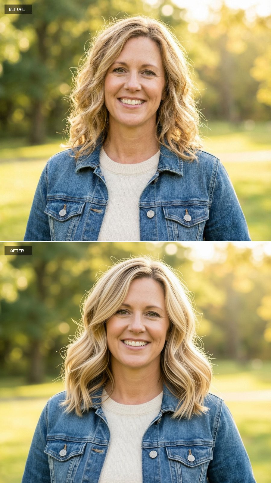Glossy Mahogany Red in a Blunt Midi Cut