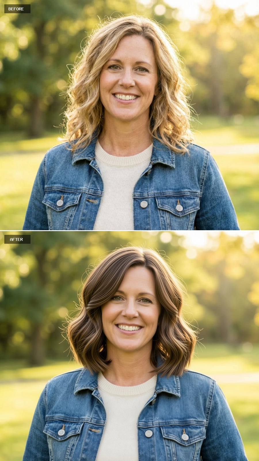 Icy Blonde Waves with Dark Rooted Shadow