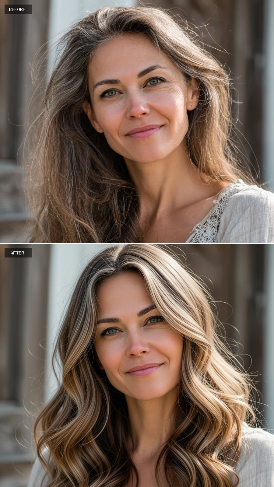 Effortless Beach Waves with Sun-Kissed Highlights