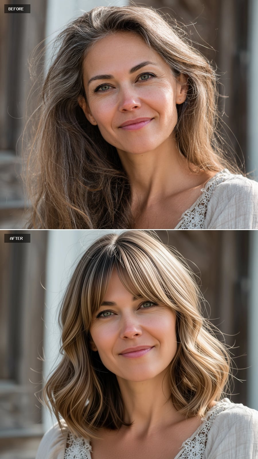 Textured Shag with Dimensional Rose Gold Tones