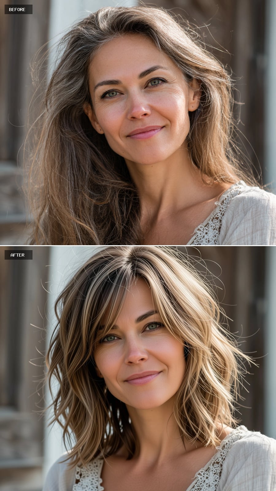 Glossy Raven Black Hair with Curtain Bangs