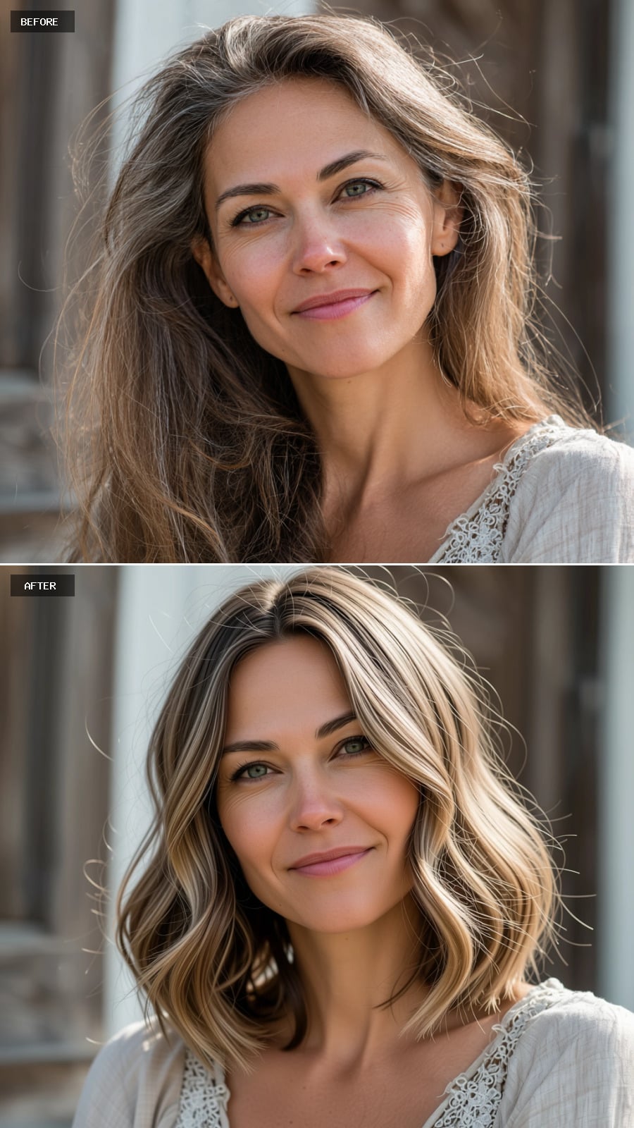 Bouncy Strawberry Blonde Curls with Volume