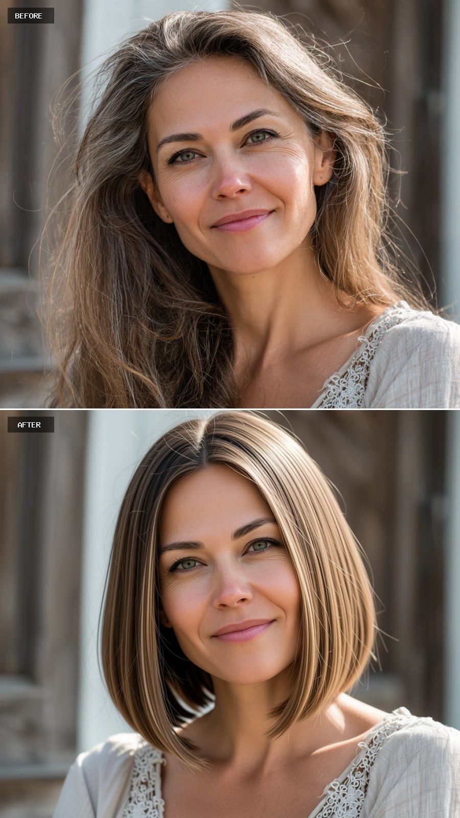 Dramatic Burgundy Ombre on Long Flowing Locks