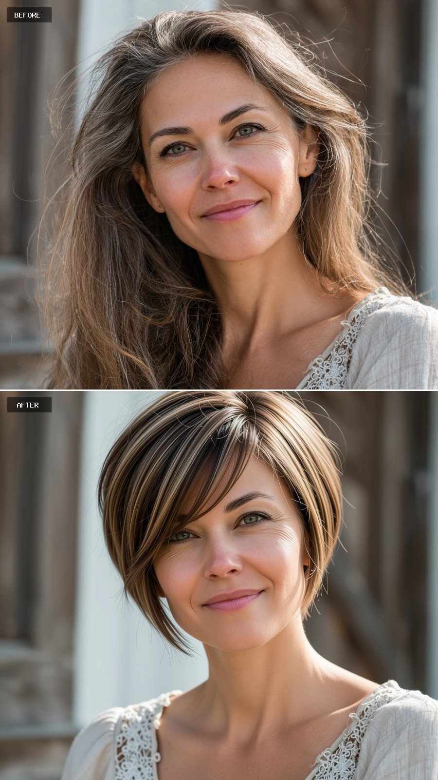 Classic French Bob in Cool Champagne Blonde