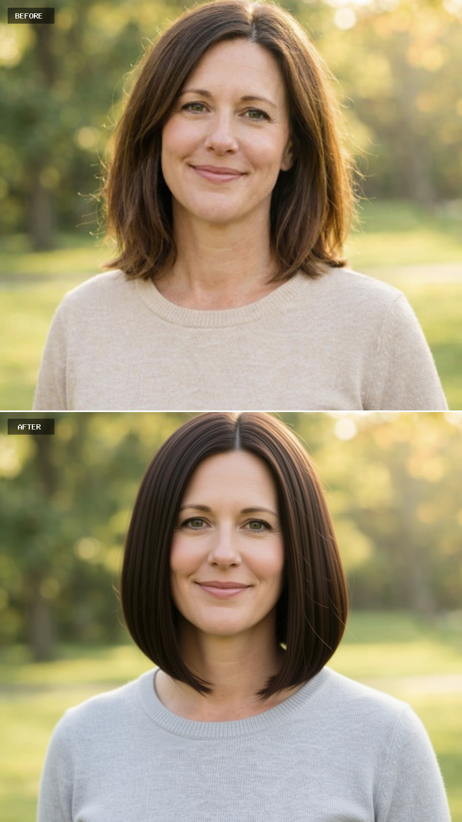 Chic Blunt Cut Bob in Icy Ash Blonde