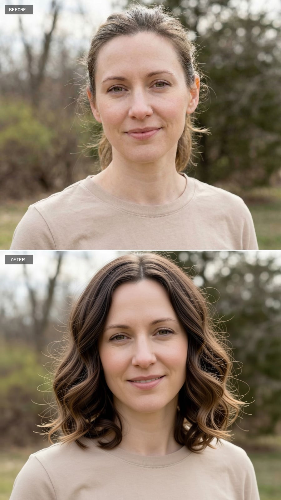 Textured Shag Cut with Ash Brown Lowlights