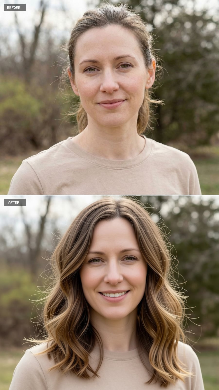 Edgy Asymmetrical Cut with Rose Gold Tones