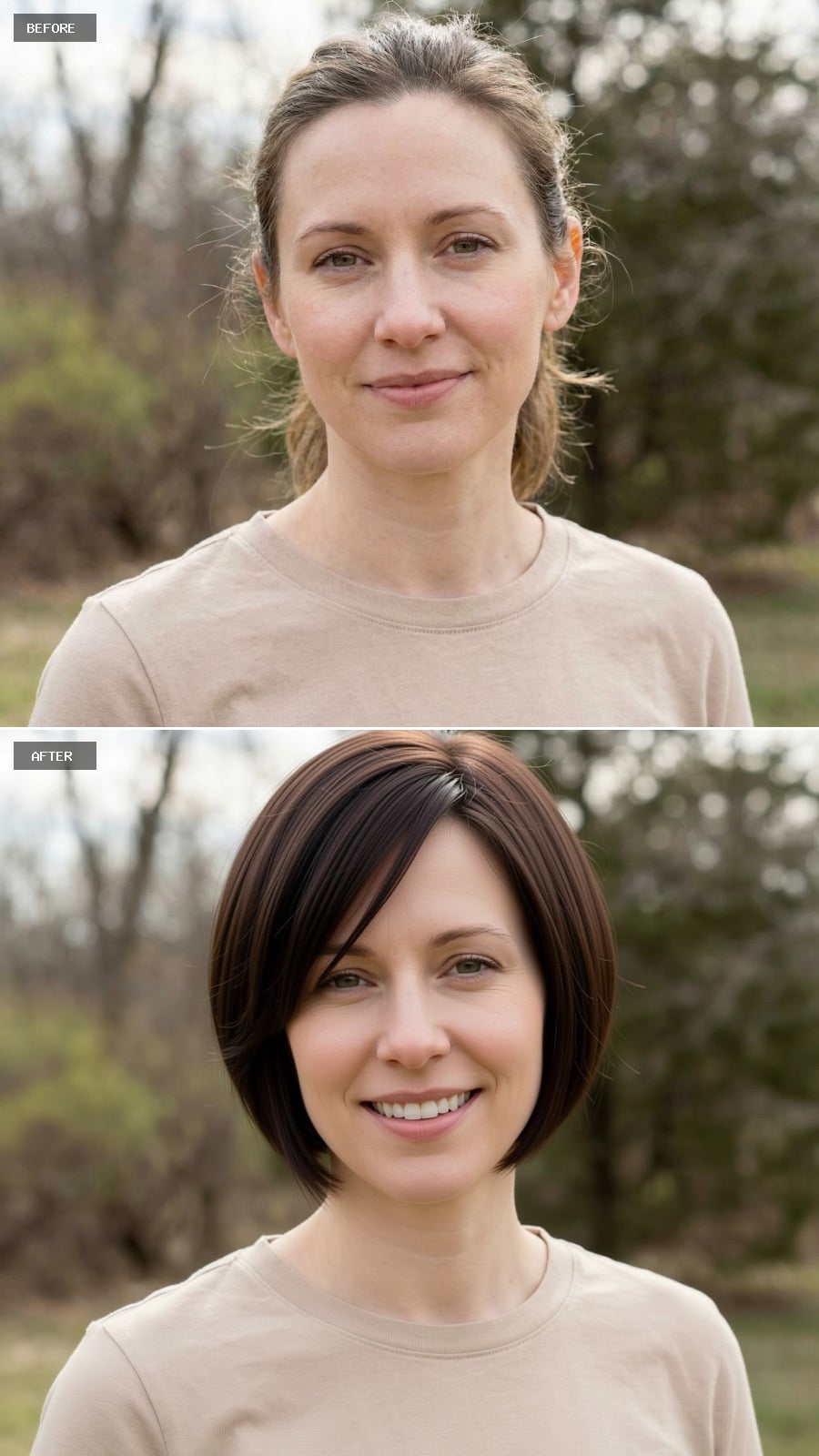 Polished Long Bob with Deep Espresso Hue