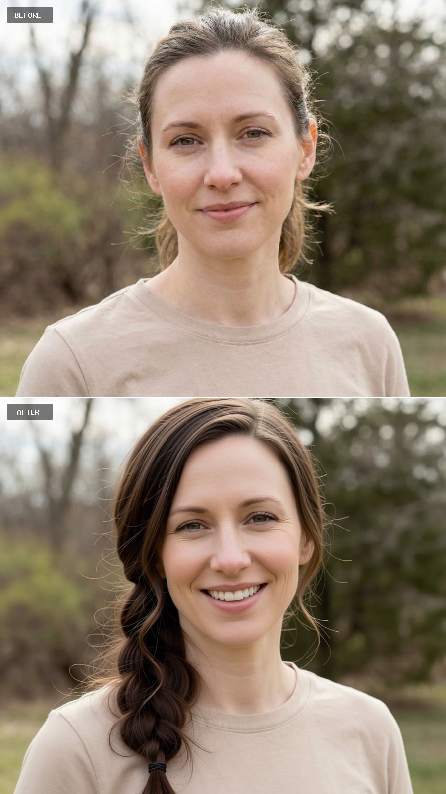 Soft Curled Ends with Strawberry Blonde Tones