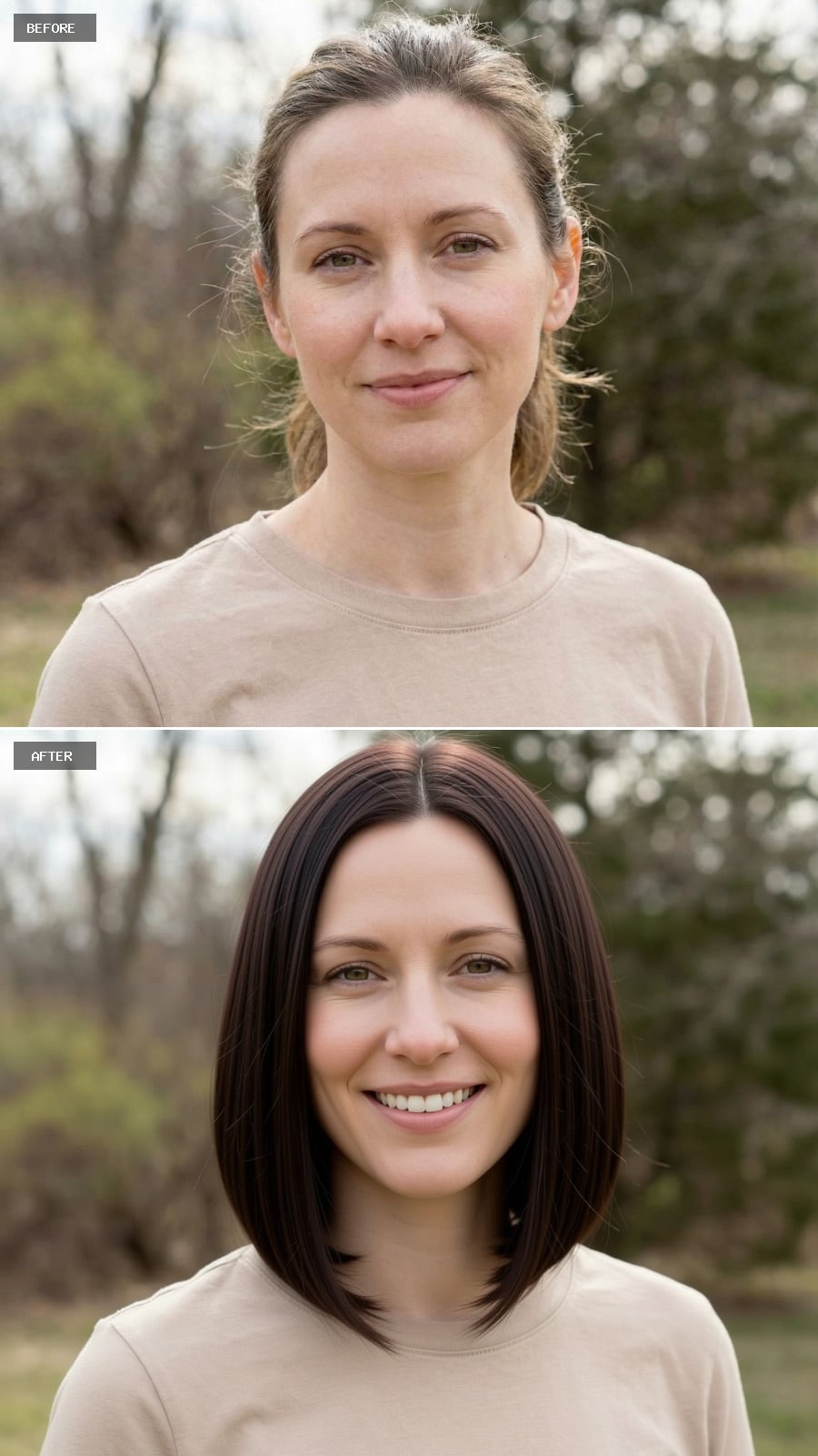 Wavy Collarbone Length with Pearlescent Highlights