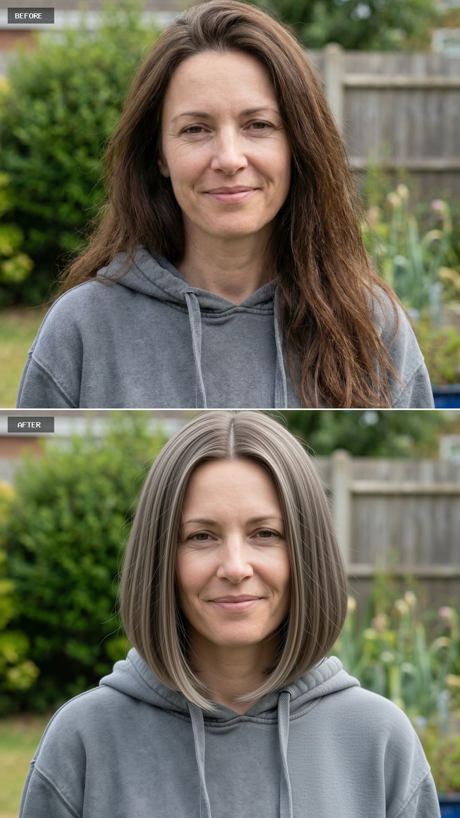 Sophisticated Silver Bob with Textured Layers