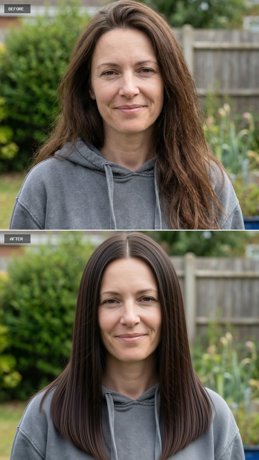 Modern Shag Cut in Warm Chestnut Tones