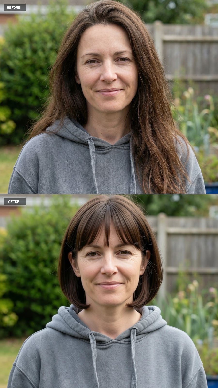Graceful Gray Ombre on Long Flowing Hair