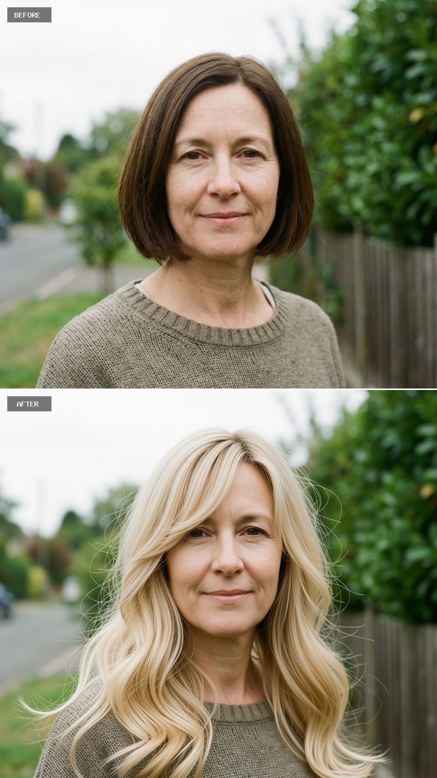 Long Layered Cut With Wispy Ends And Side-swept Bangs, Light Butter Blonde, Gentle Flowing Waves