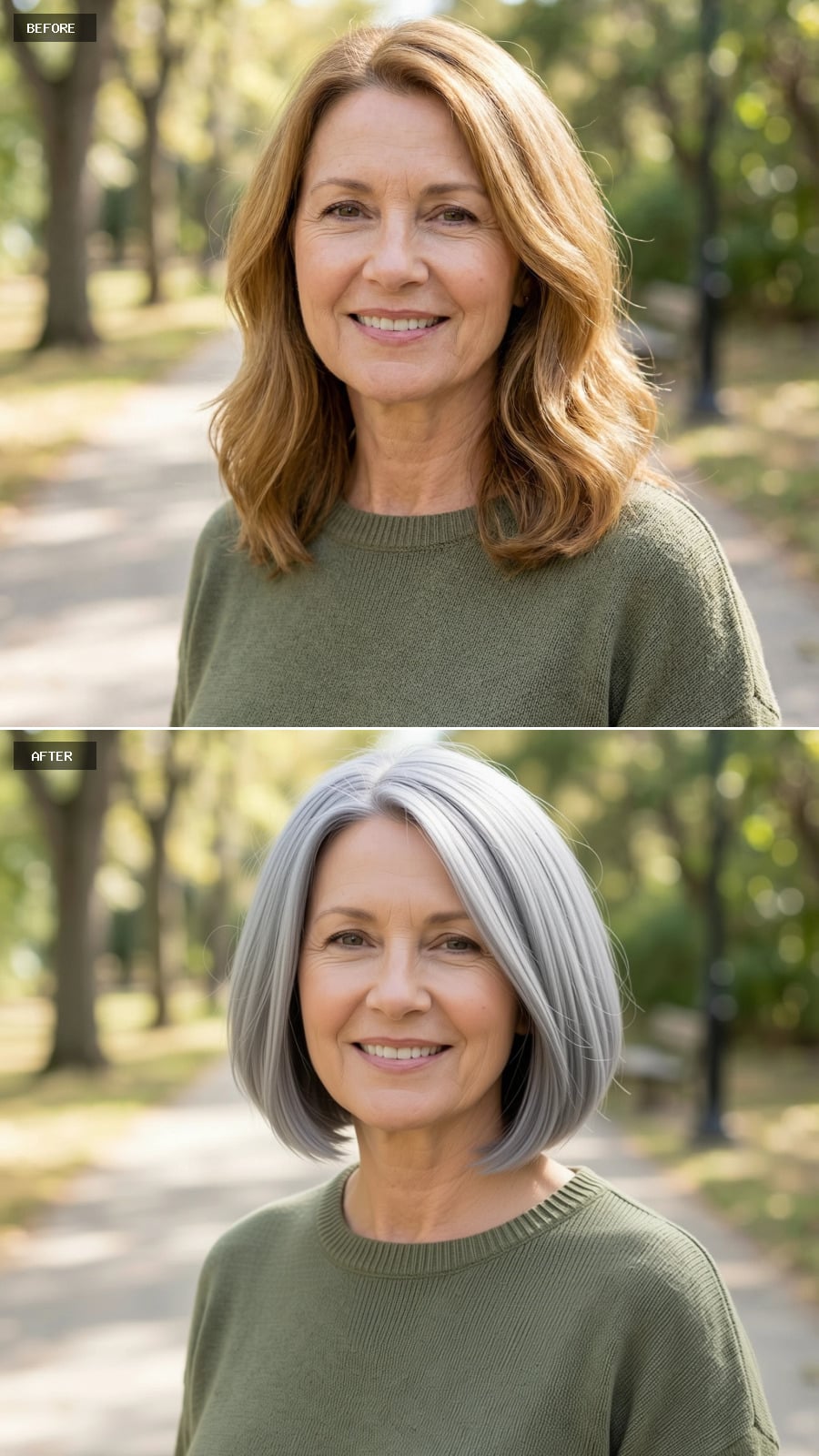 Short Textured Bob Just Below The Jawline, Cool Ash-blonde Color, Light Volume At The Crown