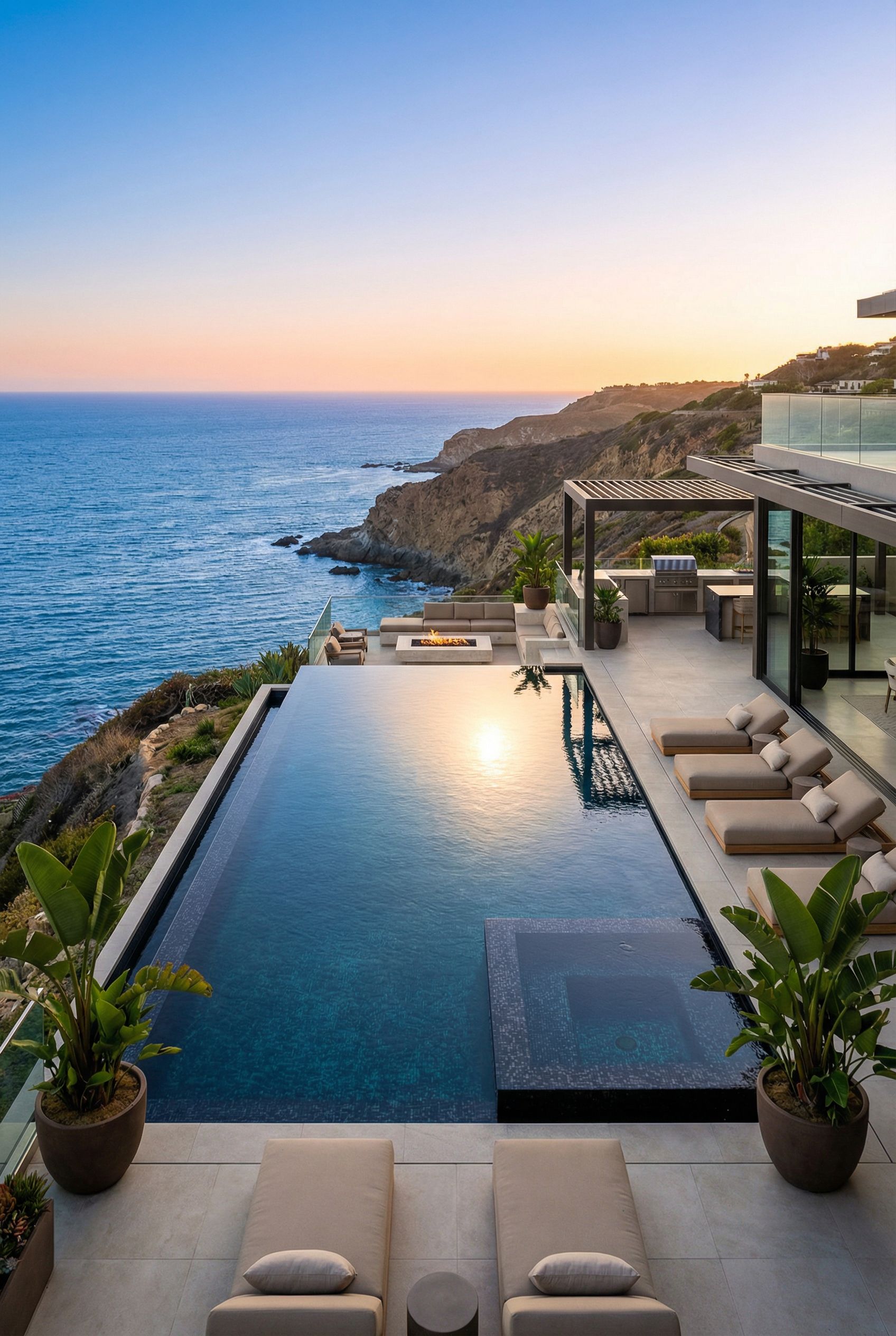 Infinity Edge Luxury Pool Overlooking Ocean