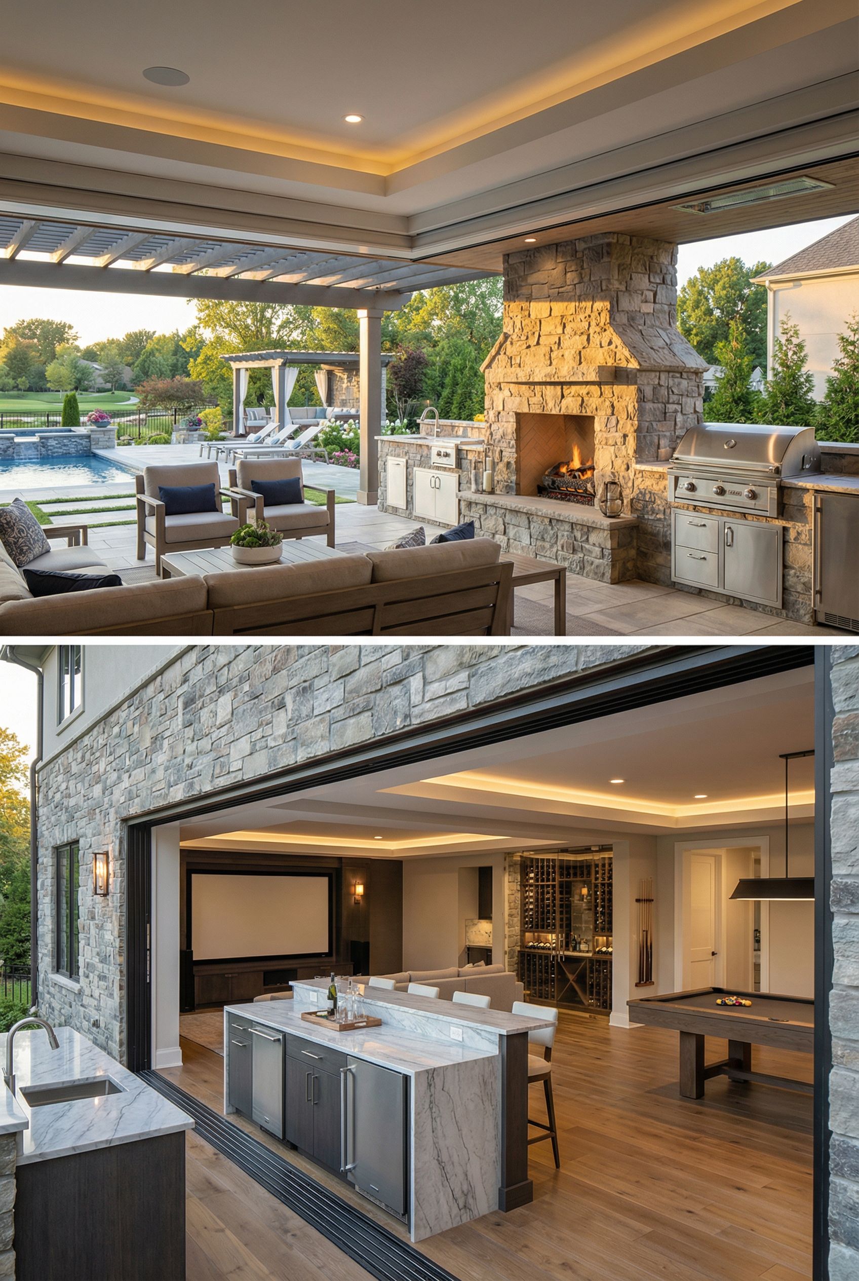 Luxury Open Concept Outdoor Living Finished Design