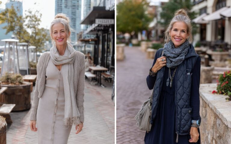 42 Genius Slimming Layered Midi Dress Outfits for Women Over 40 Who Secretly Hate Looking Frumpy