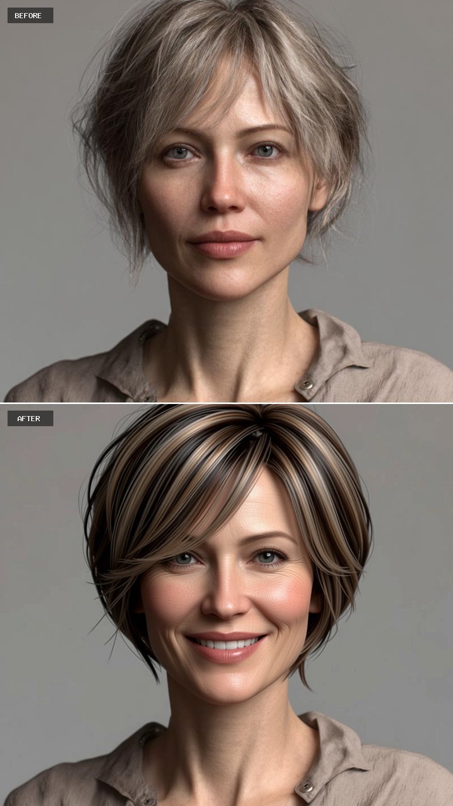 Elegant on a Long Face with Rich Caramel Skin