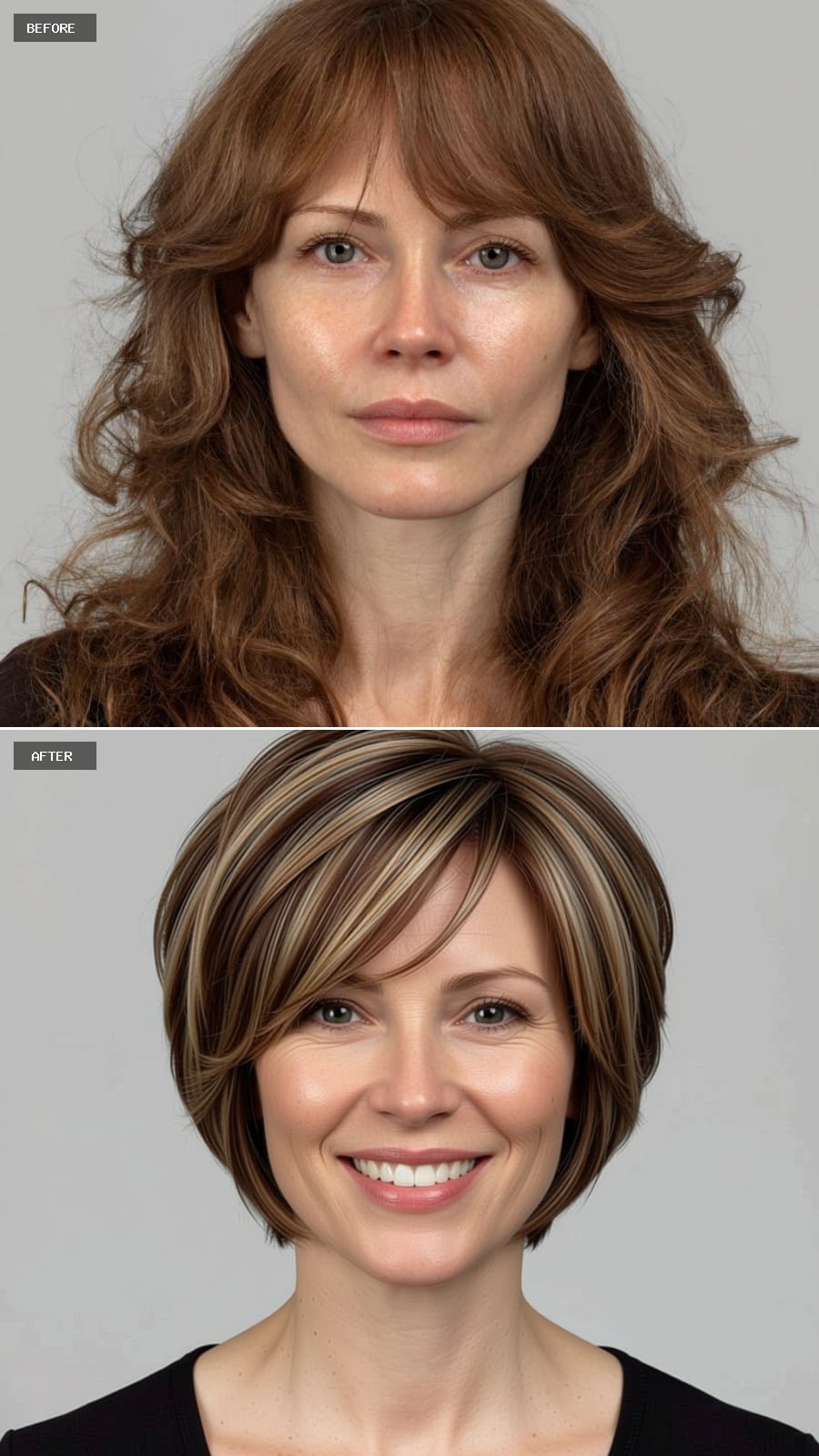 Flattering an Angular Face with Neutral Undertones