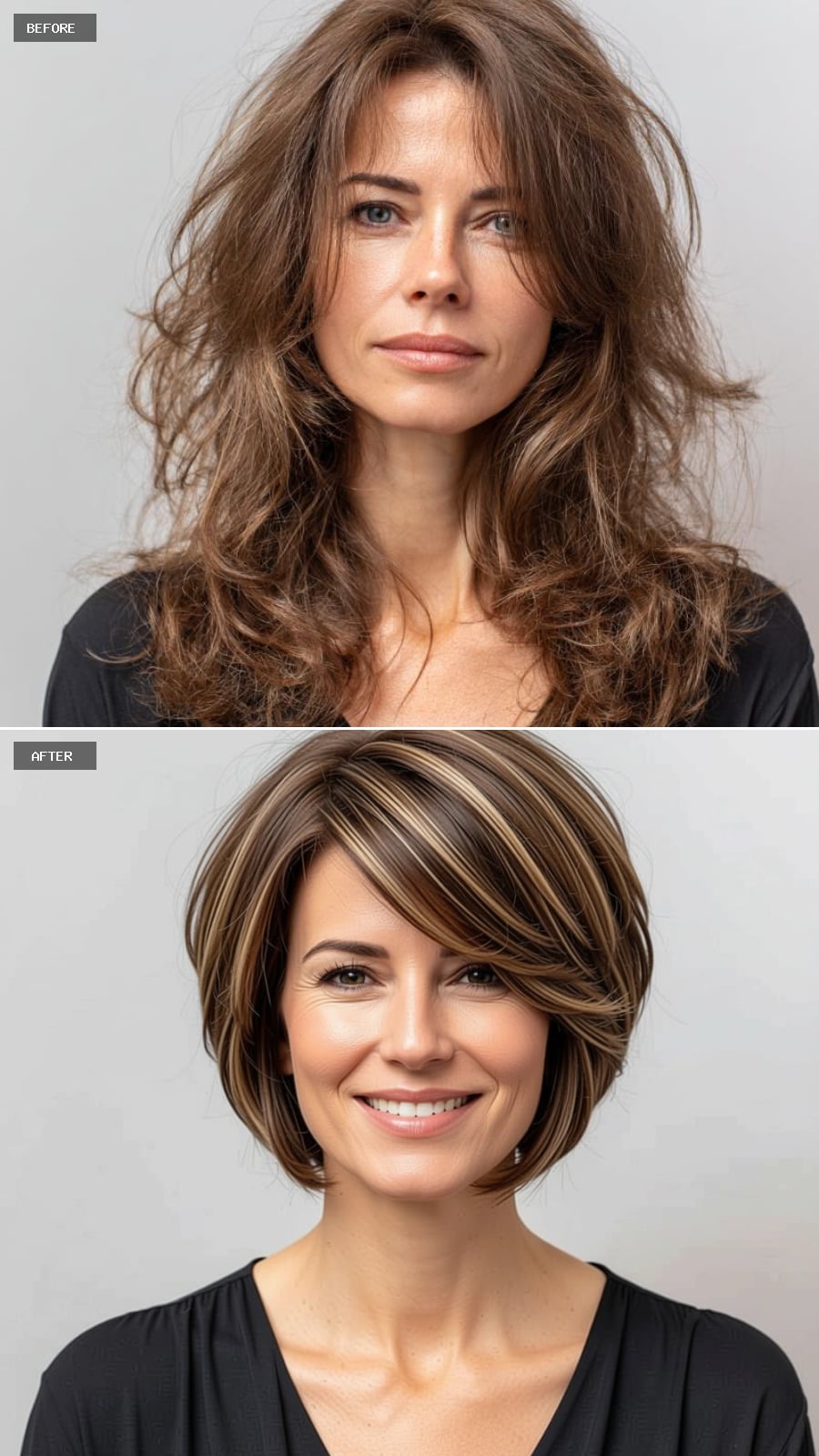 Heart-Shaped Face with Tan Skin and Bright Smile