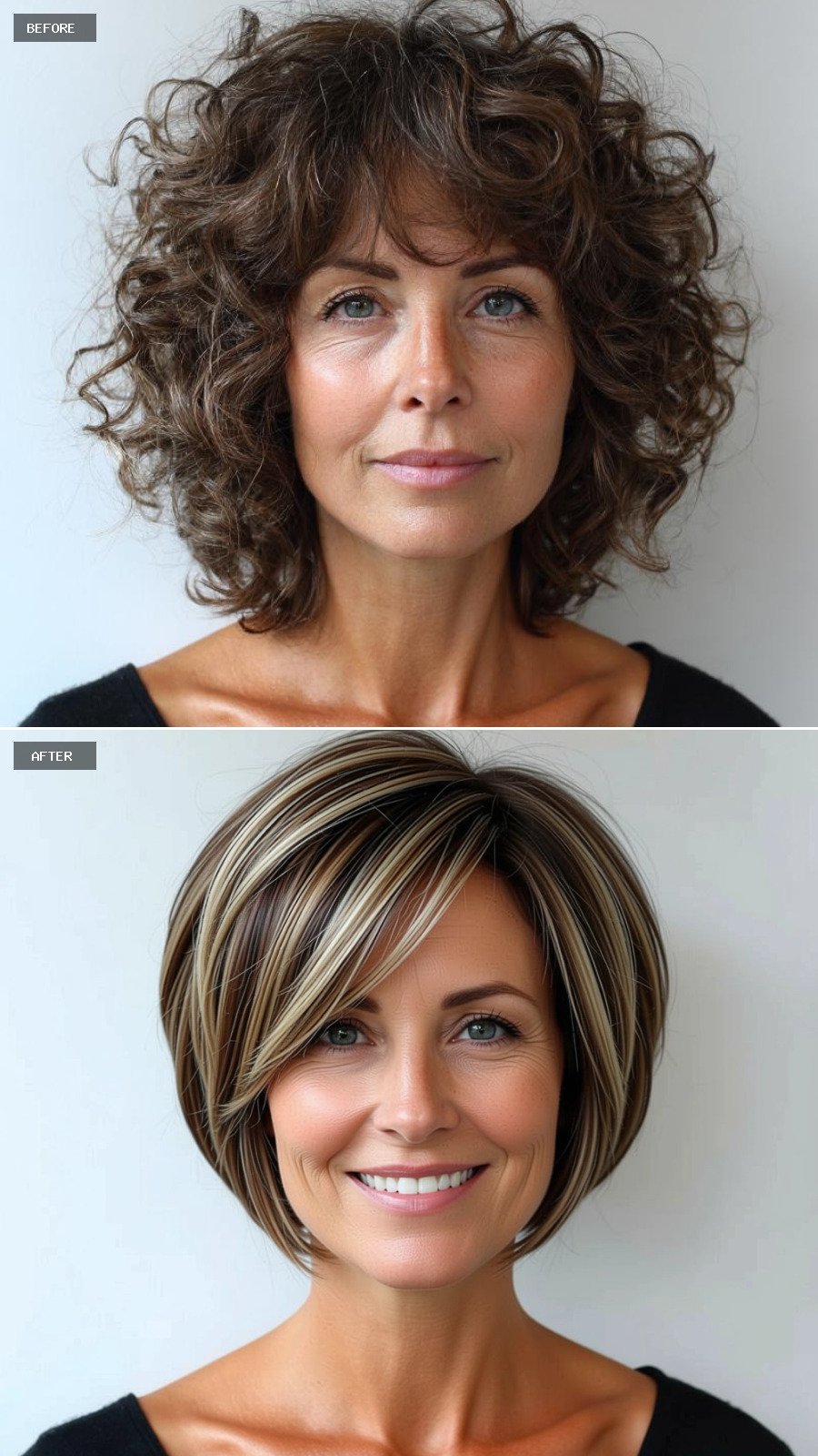 Sophisticated on a Mature Oval Face with Silver Tones