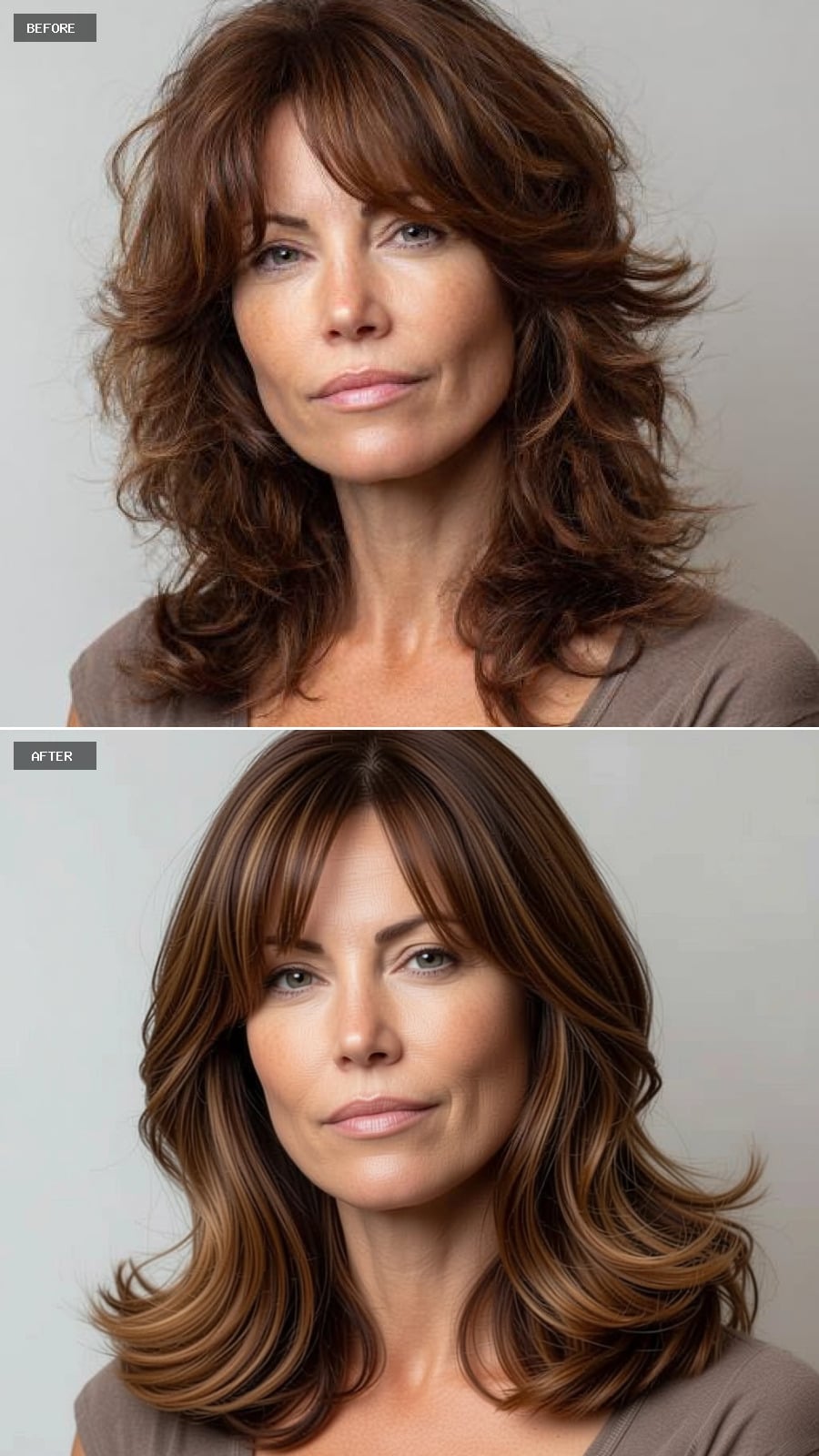 Stunning on a Square Jawline with Olive Skin