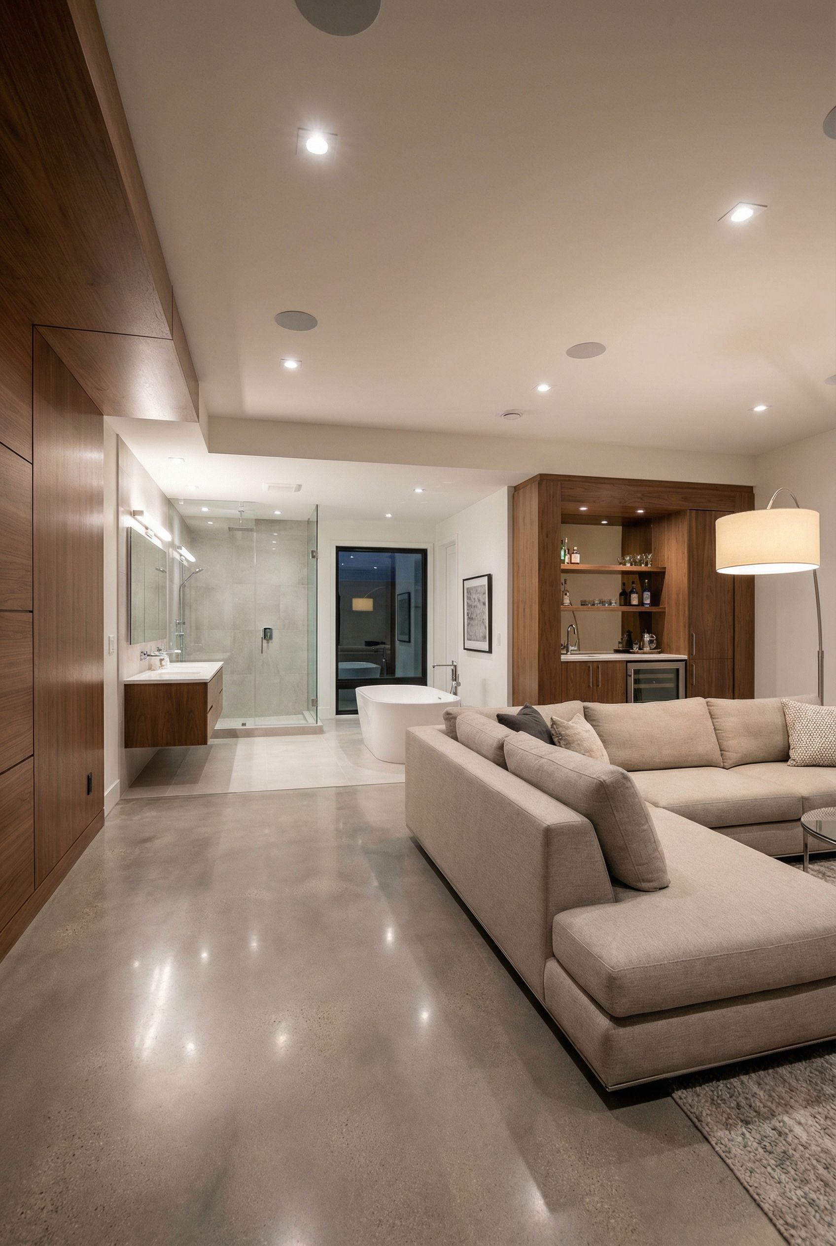 Open Concept Primary Suite Finished Design