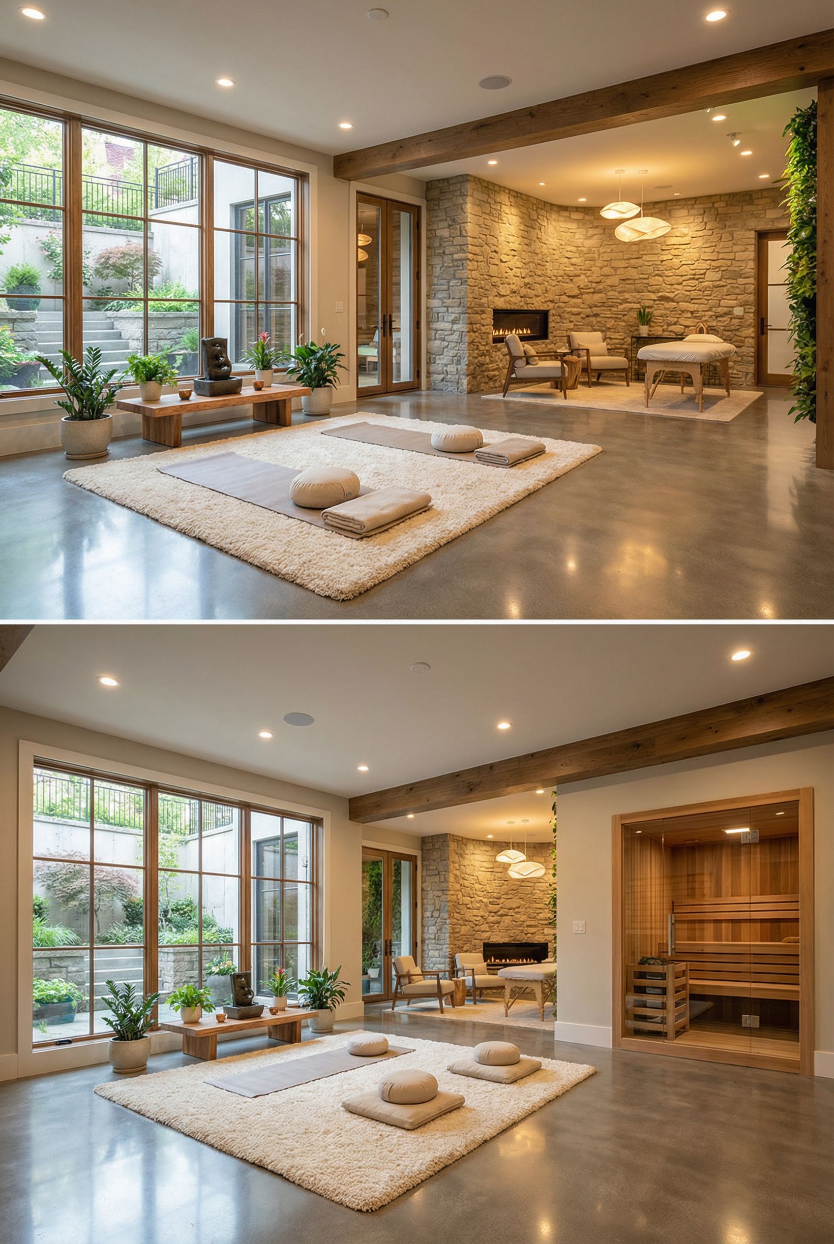 Open Concept Wellness Studio Finished Design