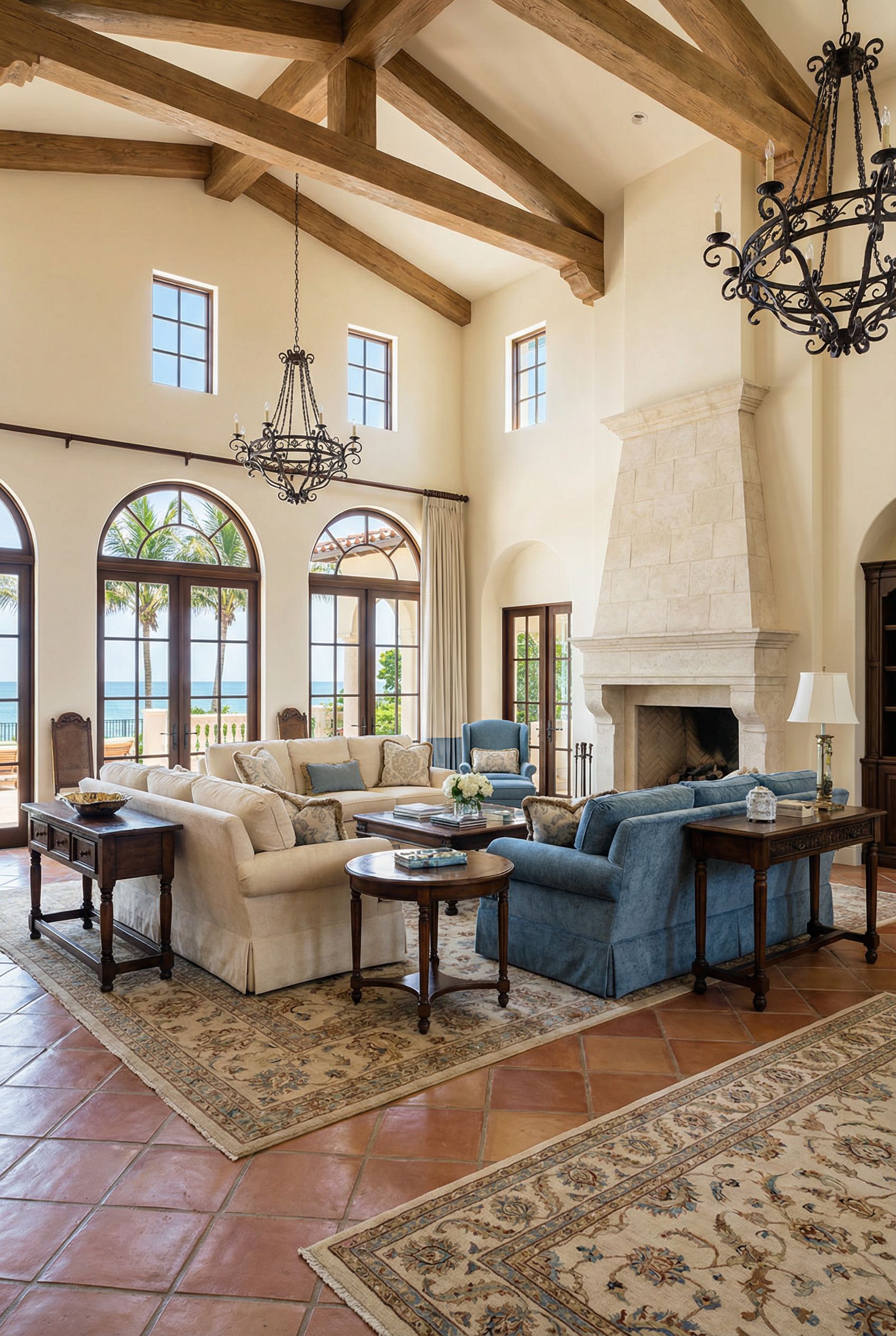 Palm Beach Mediterranean Luxury Great Room