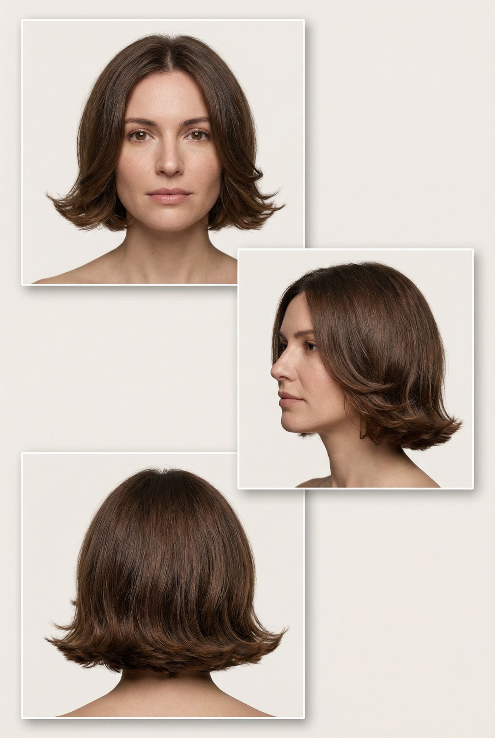 Rounded Bob with Curved Layers and Flipped-Out Ends