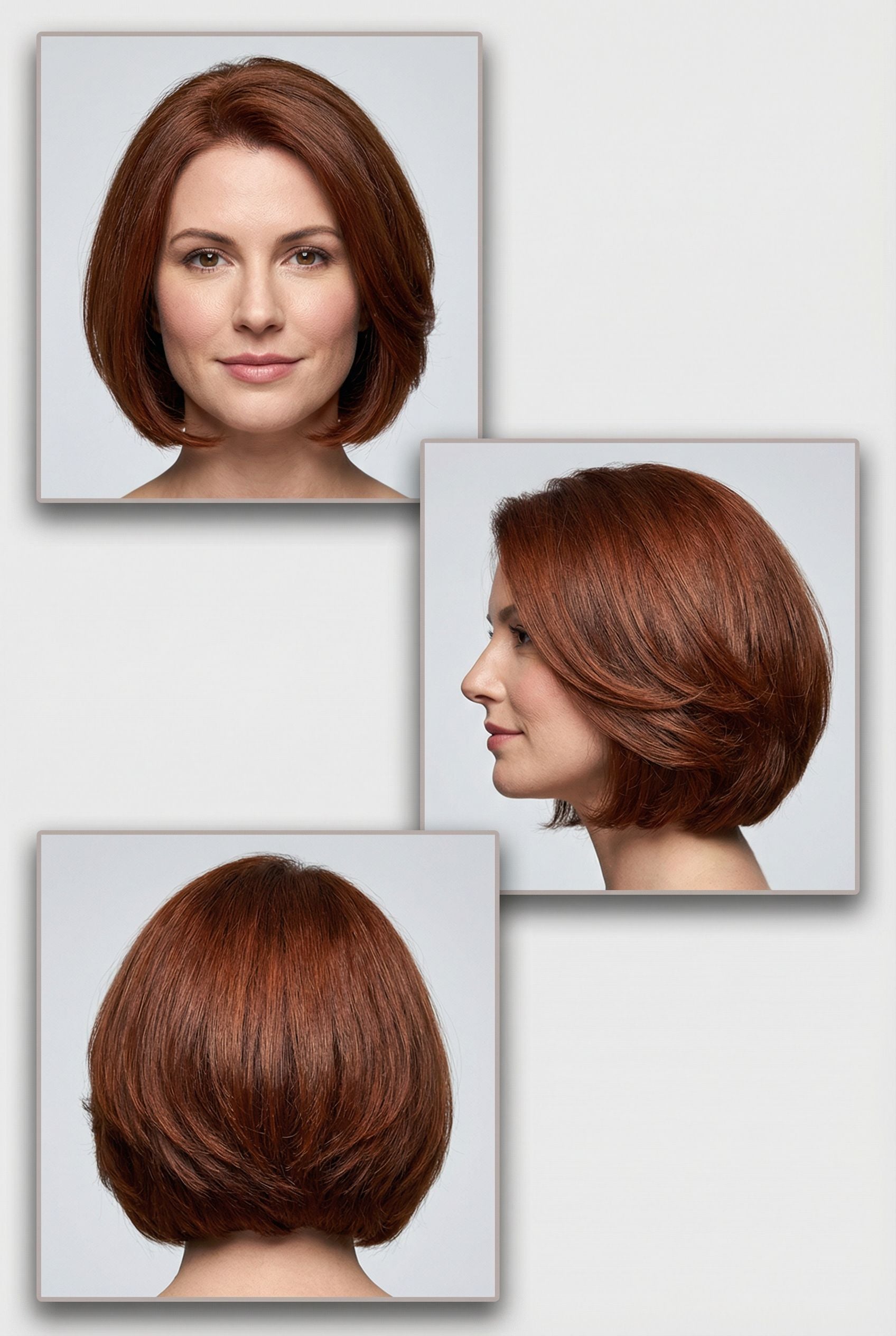 Rounded Layered Bob with Inward Curl and Polished Finish