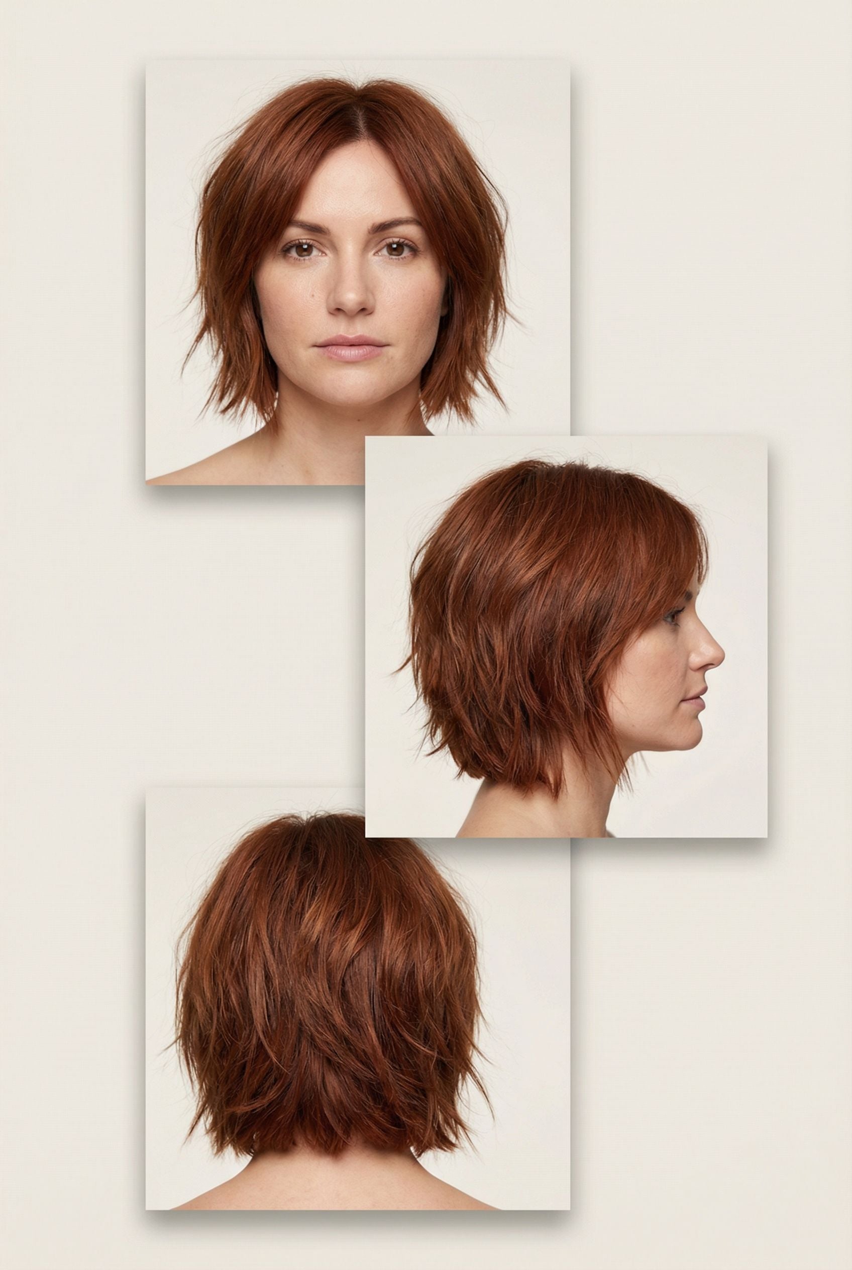 Shaggy Layered Bob with Razored Ends and Piecey Texture