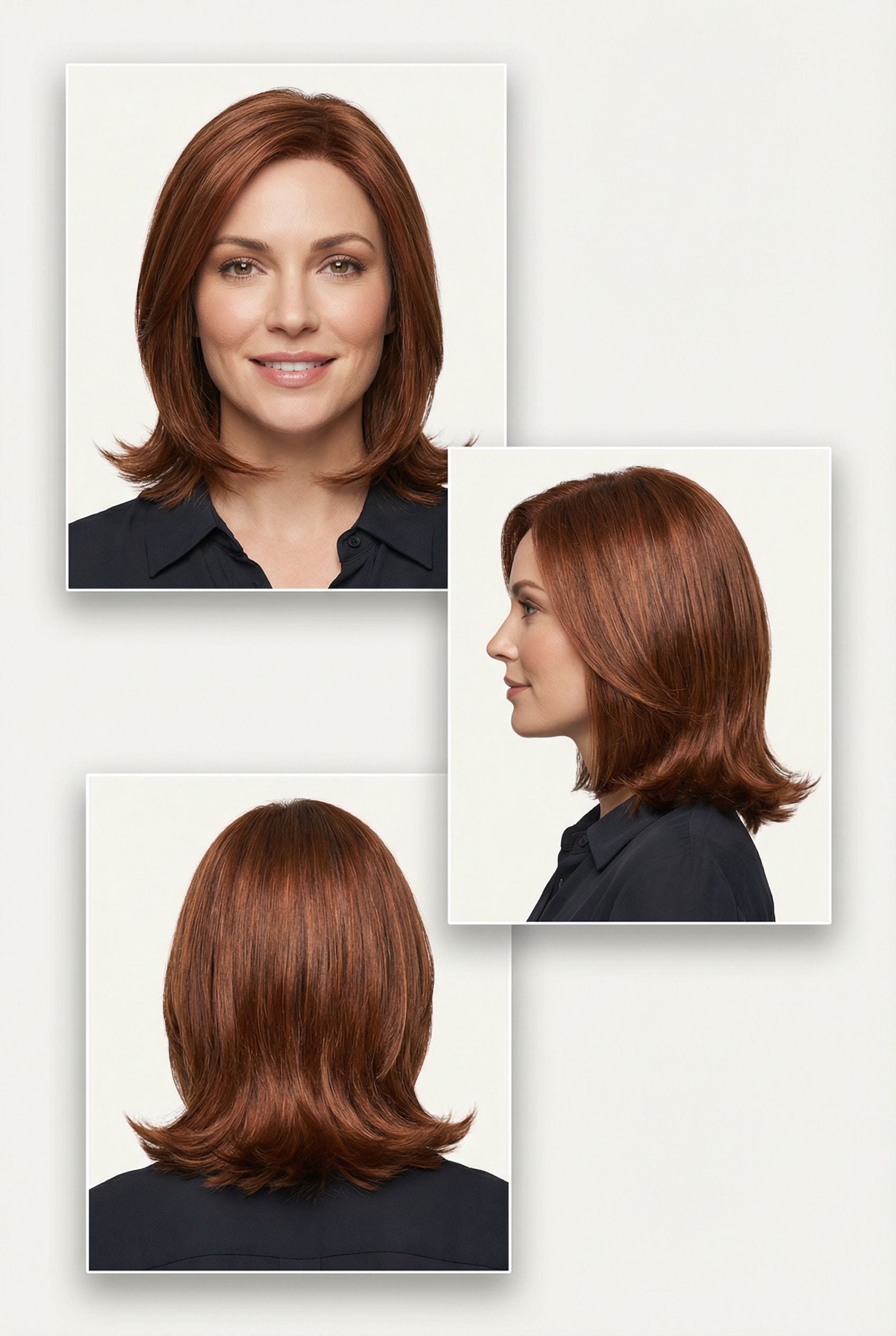 Sleek Layered Bob with Flipped Ends and Glossy Finish