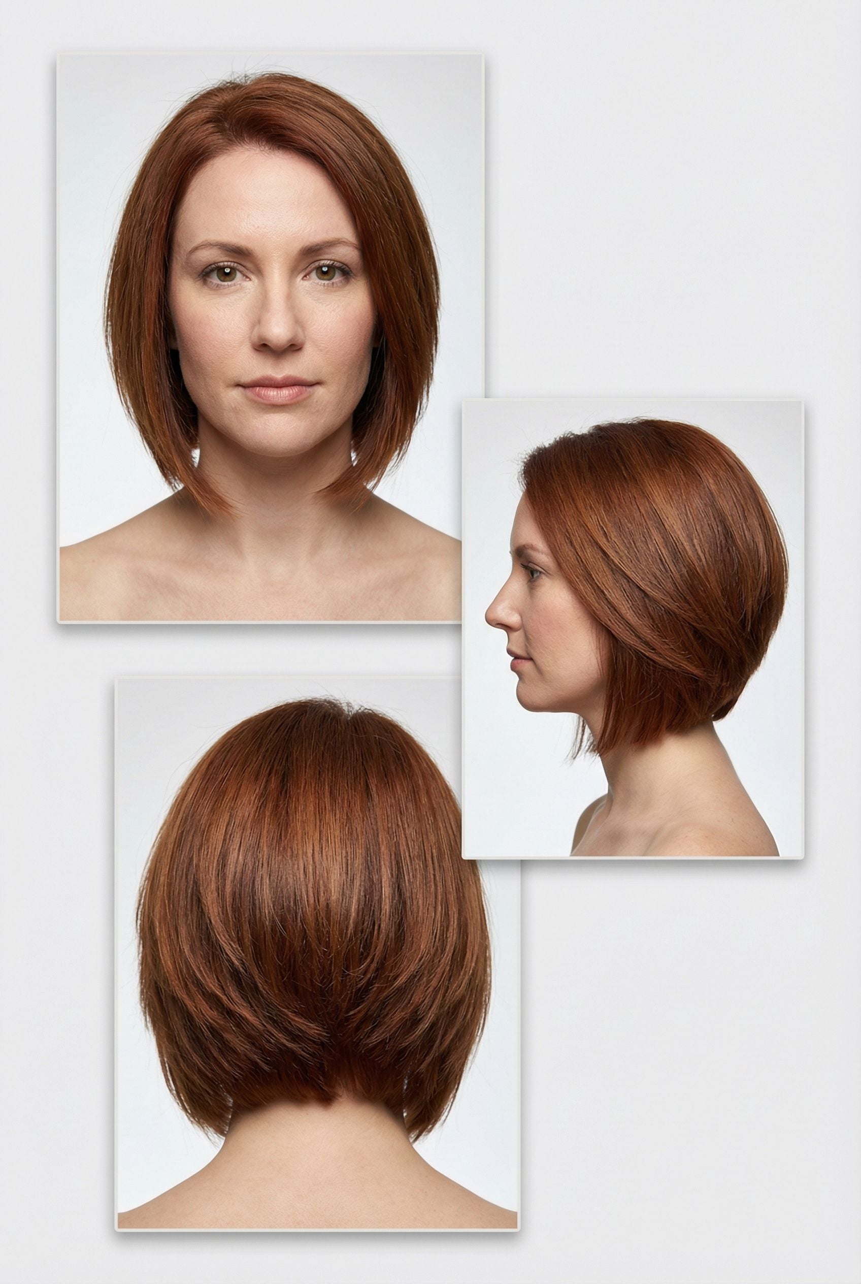 Stacked Bob with Graduated Layers and Tapered Silhouette