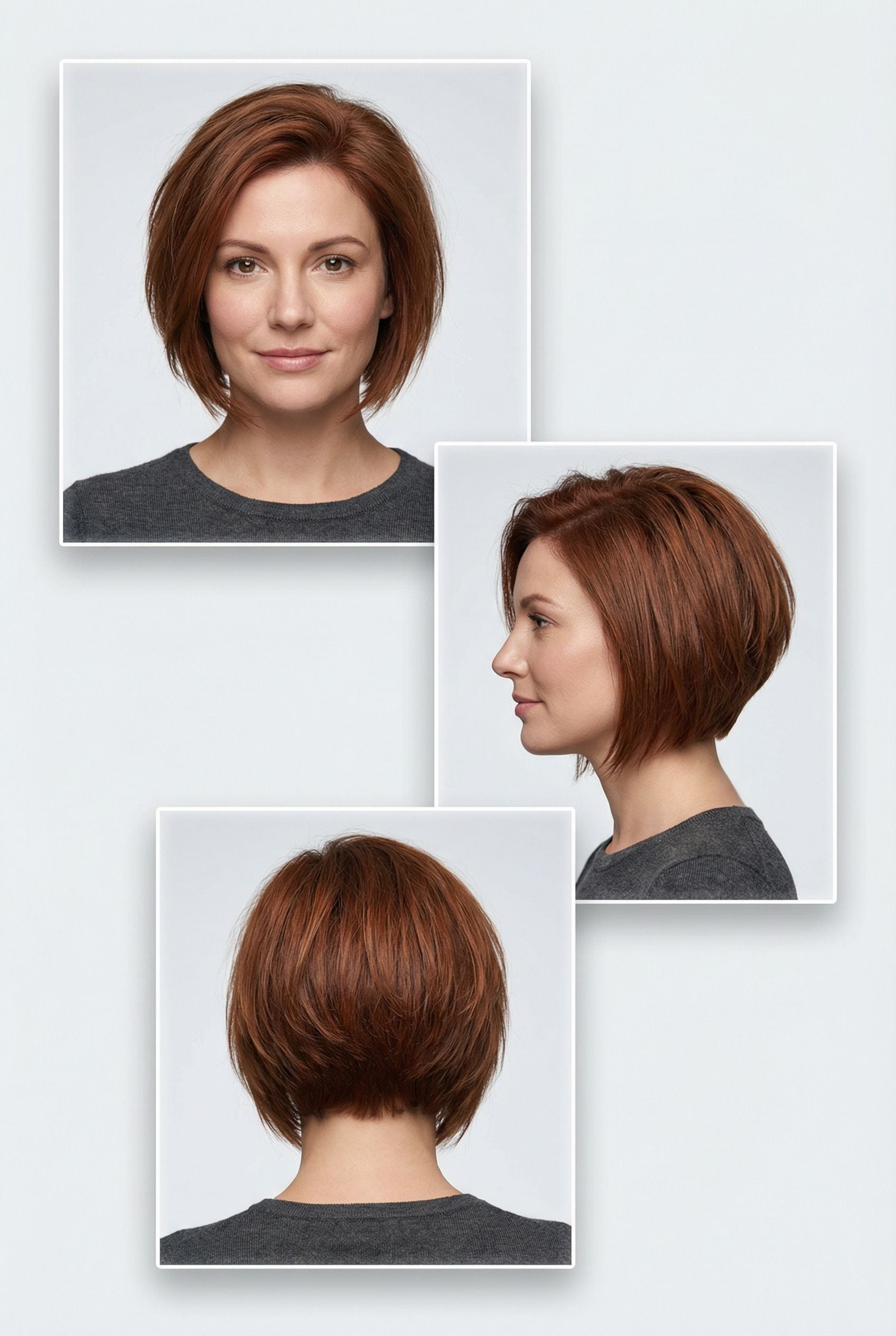 Textured Stacked Bob with Graduated Layers and Lifted Back