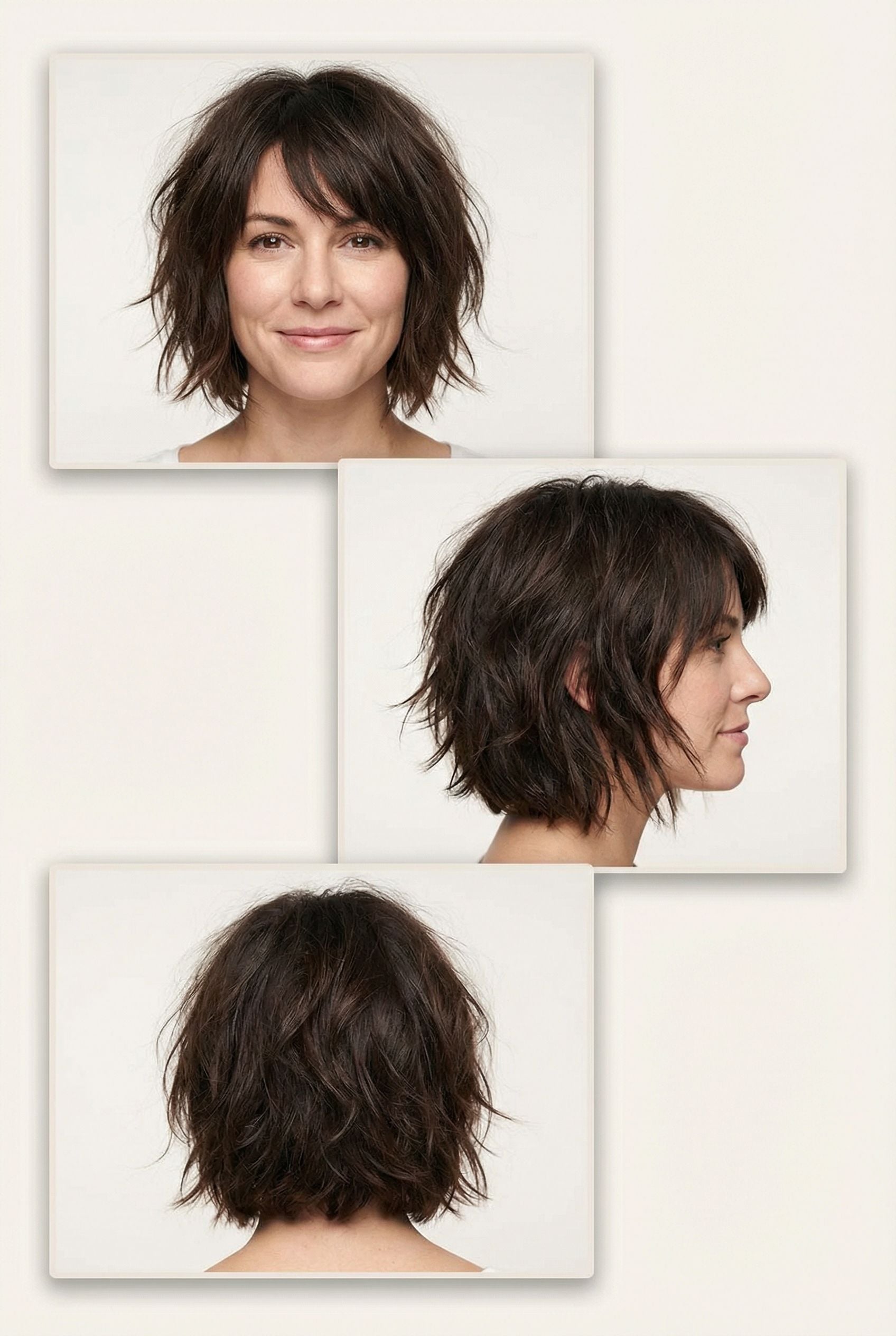 Tousled Shaggy Bob with Choppy Layers and Bedhead Texture