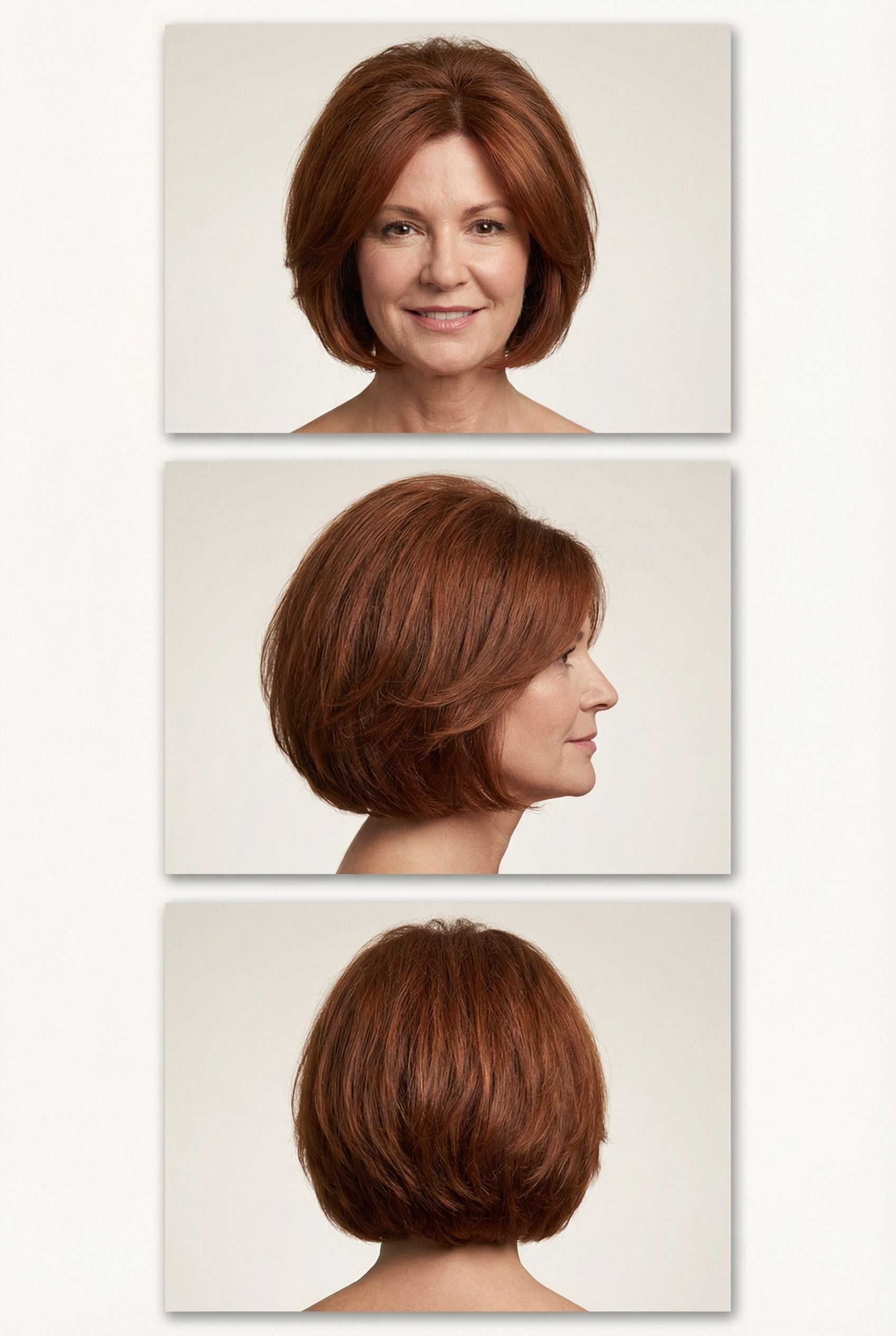 Voluminous Bob with Backcombed Crown and Feathered Layers
