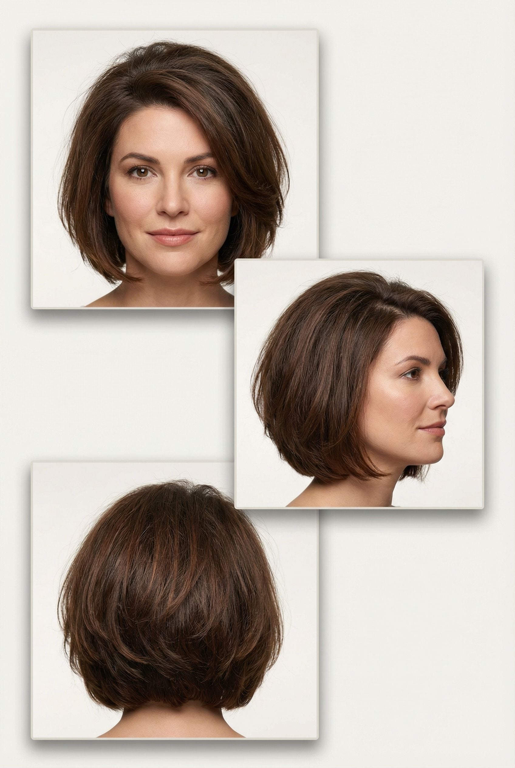 Voluminous Bob with Teased Crown and Soft Layers