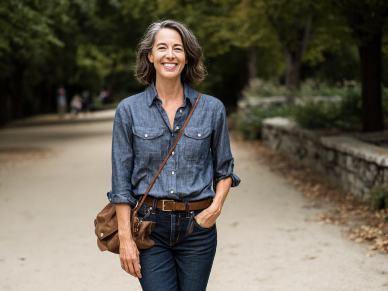 I Asked AI to Design Blue Jeans Outfits That Make Women Over 40 Feel Happy Again. These 32 Looks Hit a Nerve