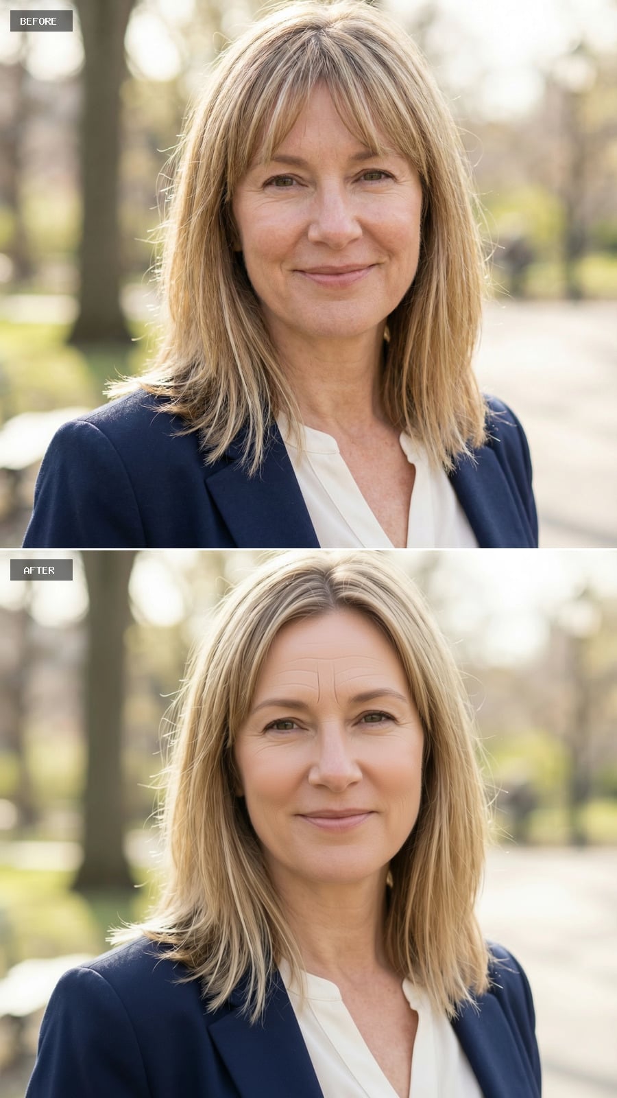 Smooth Glabella - No Frown Lines