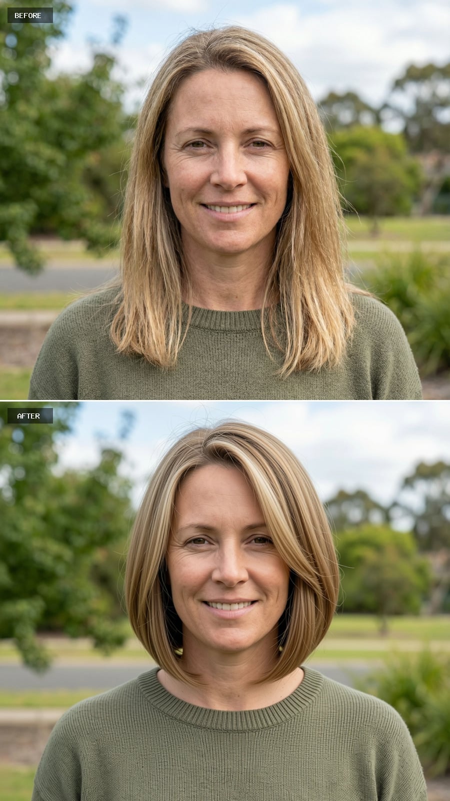 Jaw-length French Bob In Light Chestnut, Soft Bend, Chic And Low-key