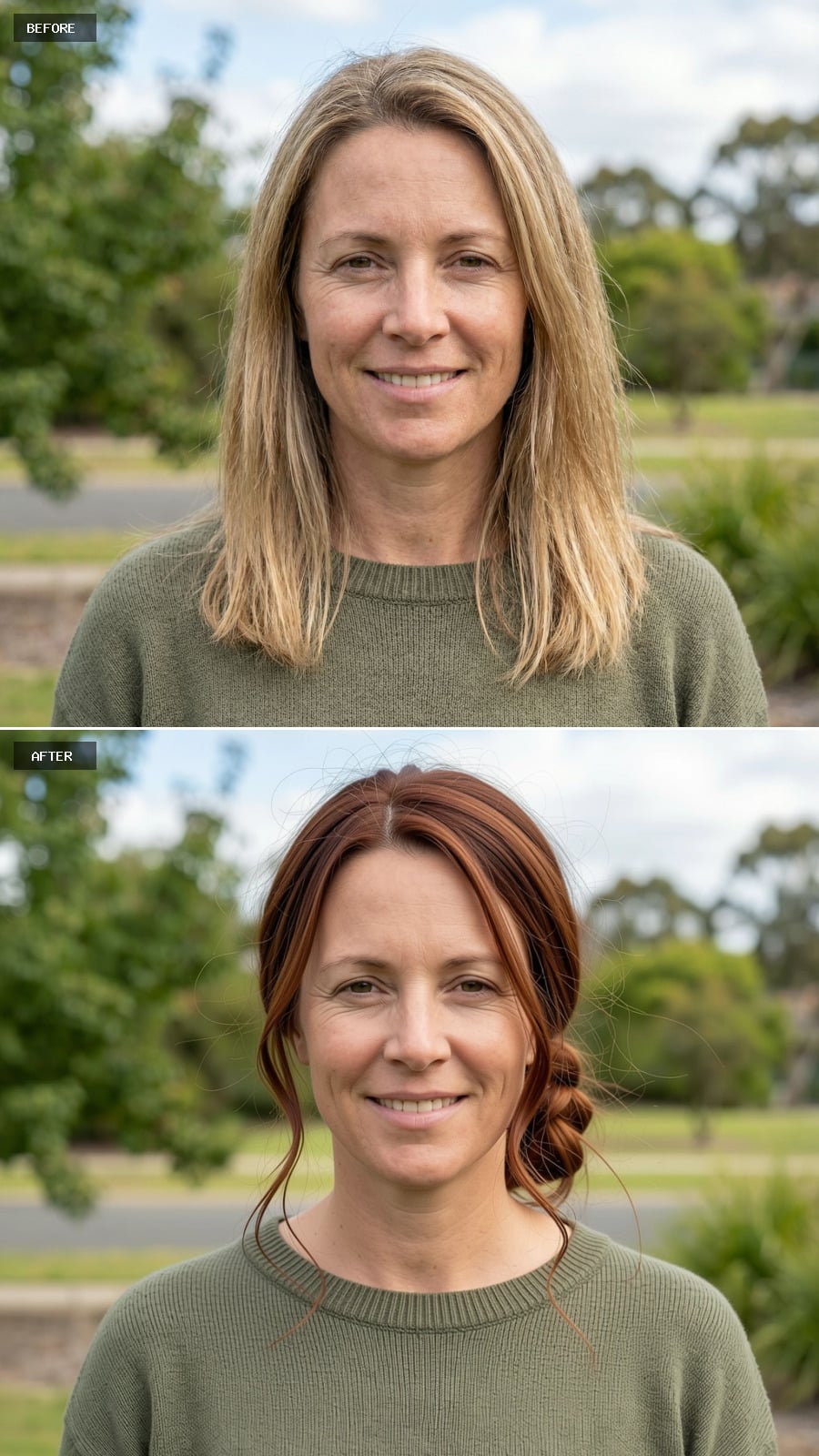 Loose Braided Low Bun With Soft Flyaways, Natural Chestnut Tone, Understated And Casual