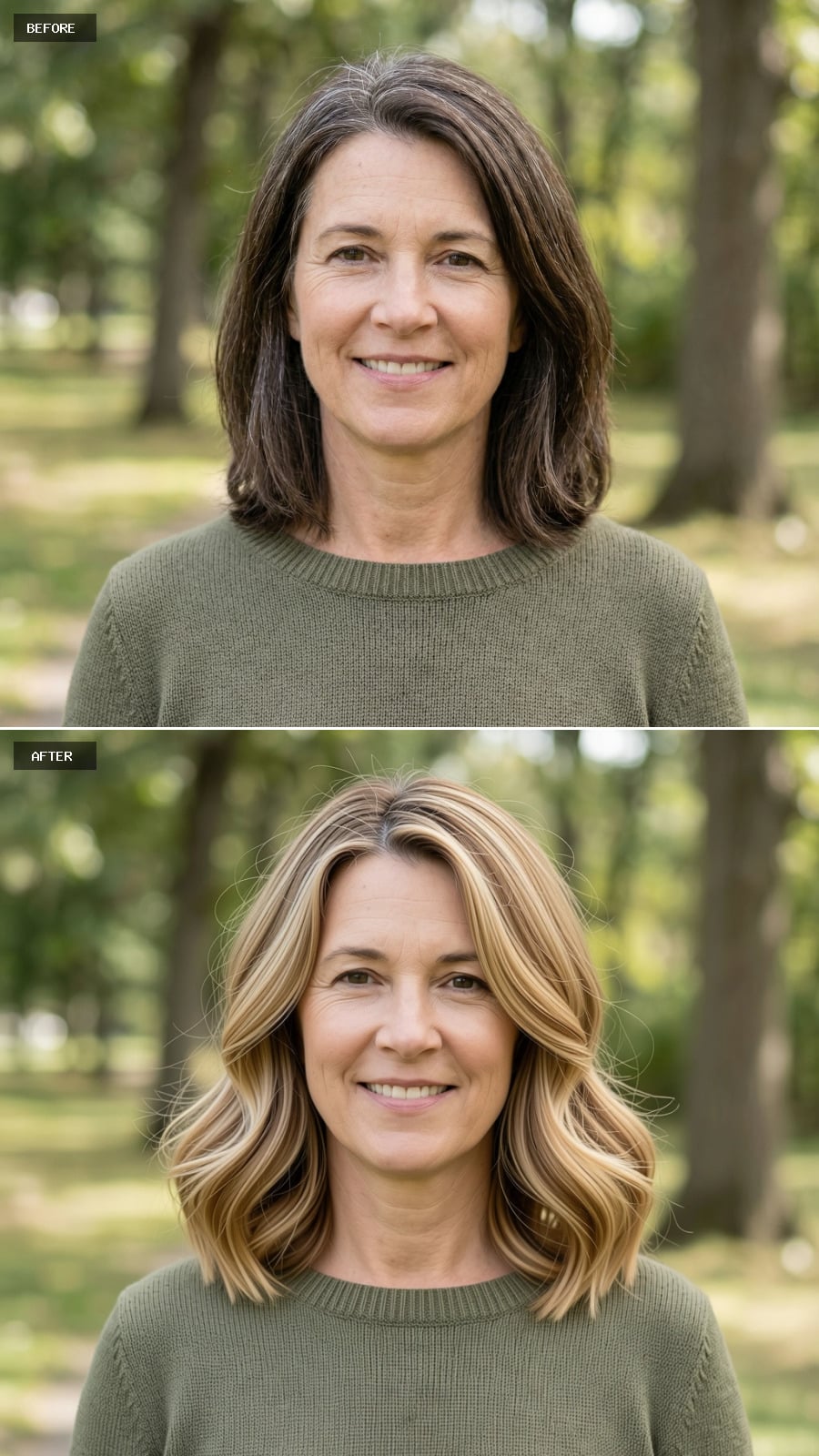 Collarbone-length Cut In Honey Blonde With Light Balayage And Relaxed Natural Waves