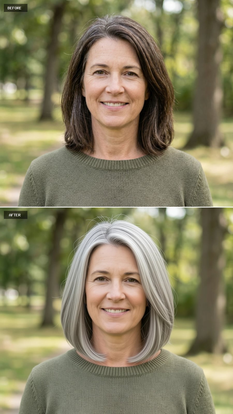 Classic Shoulder-length Bob In Soft Ash Blonde With A Gentle Bend At The Ends