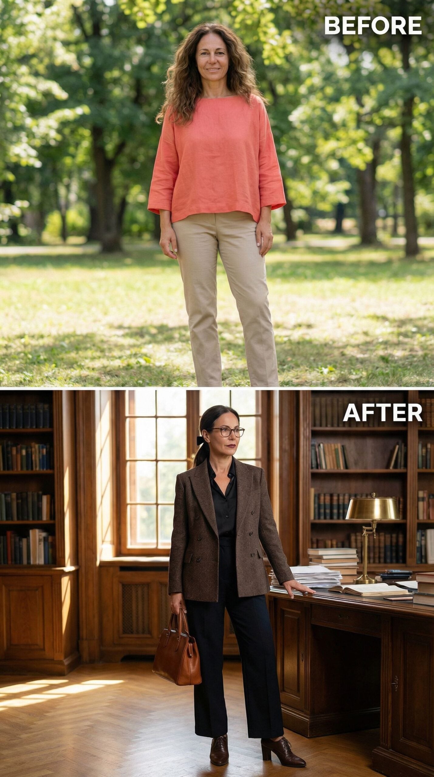 Structured Blazer and Glasses Signal Intellectual Confidence