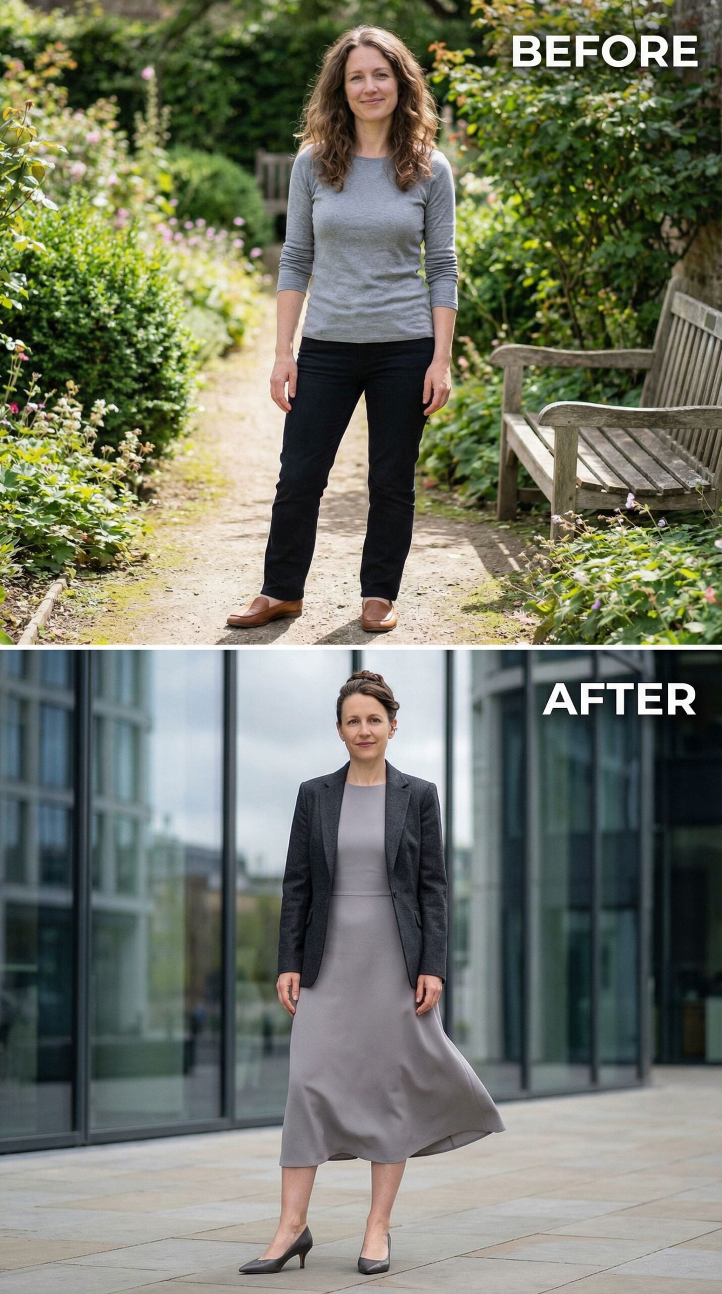 From Garden Paths to Glass Architecture in One Power Edit